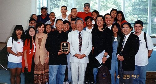 Kenyon Chan & Warren Furutani & students